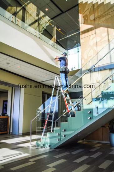Ausgestellte Beine, multifunktionale, riesige, faltbare Aluminiumleiter für Treppen